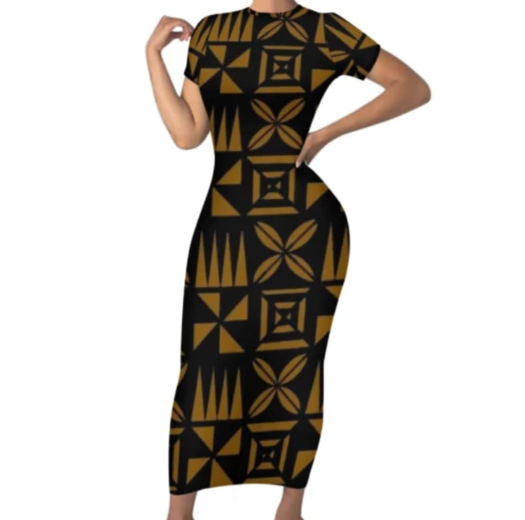LONG FITTED BODYCON DRESS
