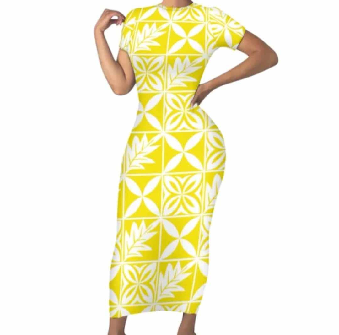 LONG FITTED BODYCON DRESS