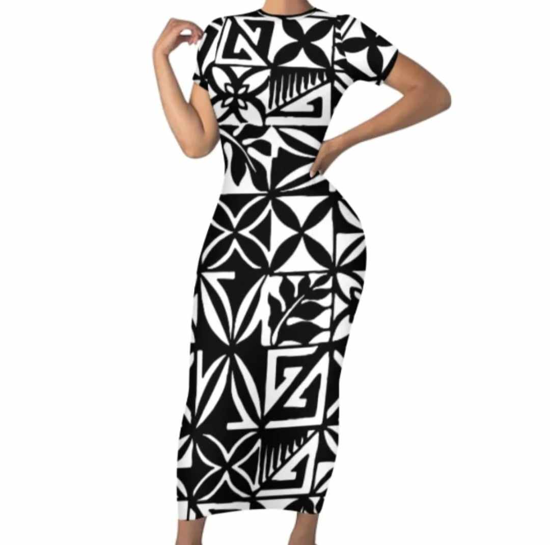 LONG FITTED BODYCON DRESS