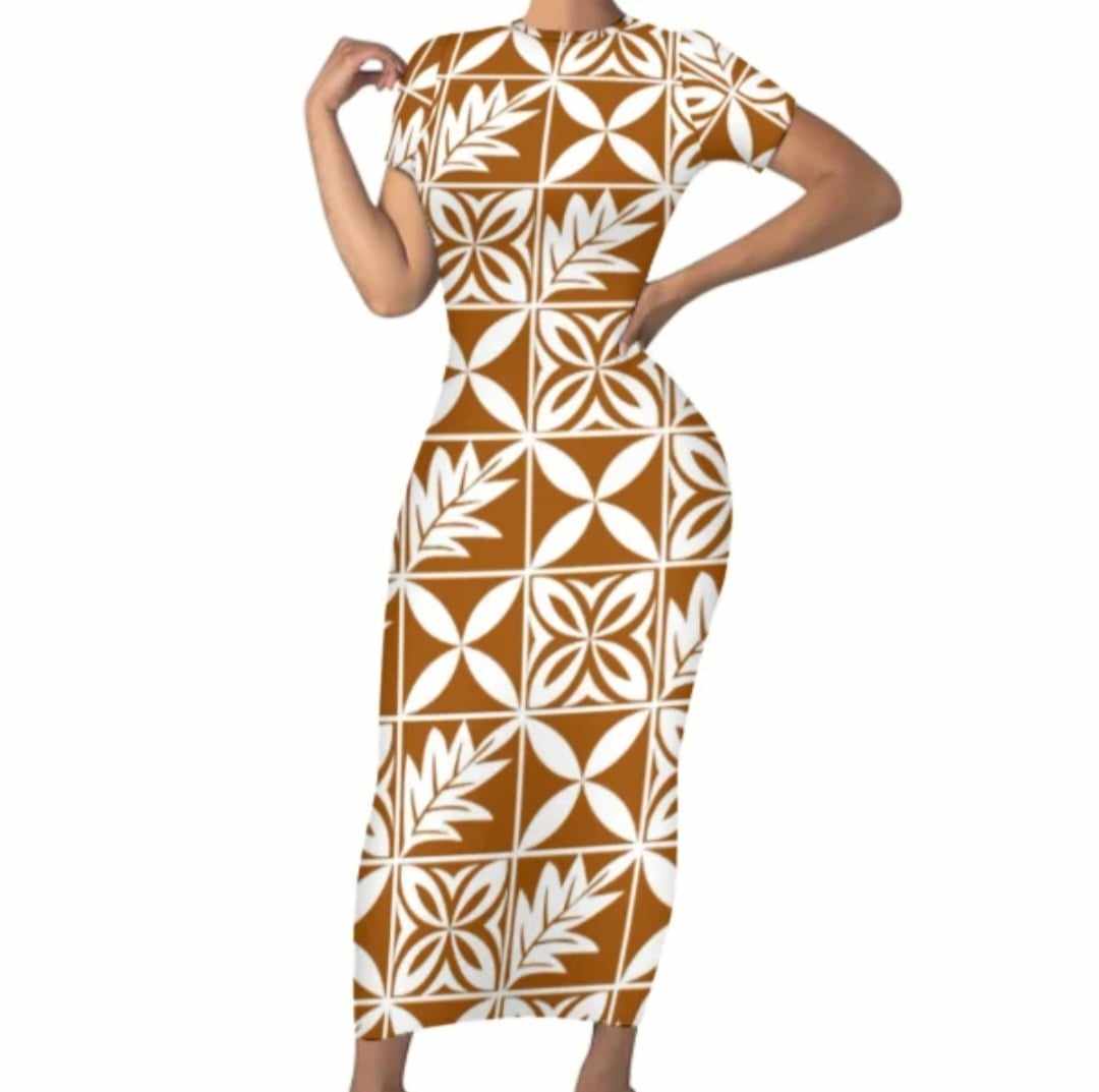 LONG FITTED BODYCON DRESS