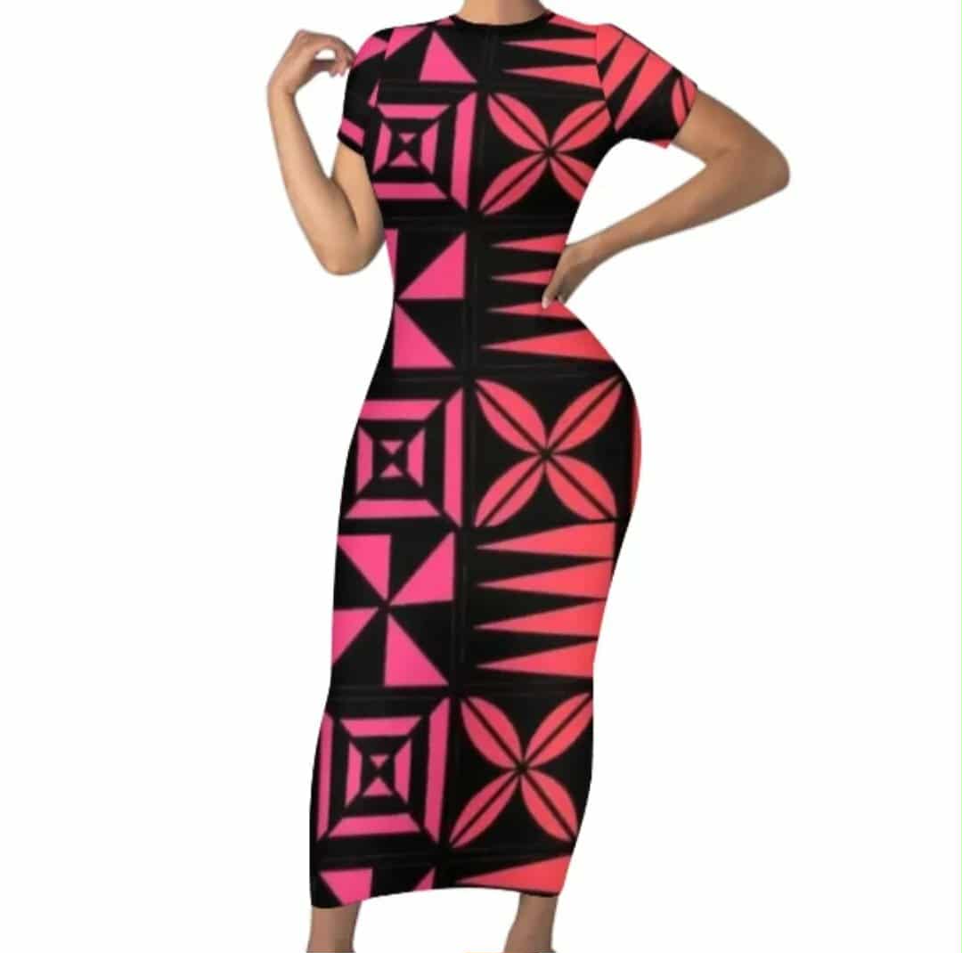 LONG FITTED BODYCON DRESS