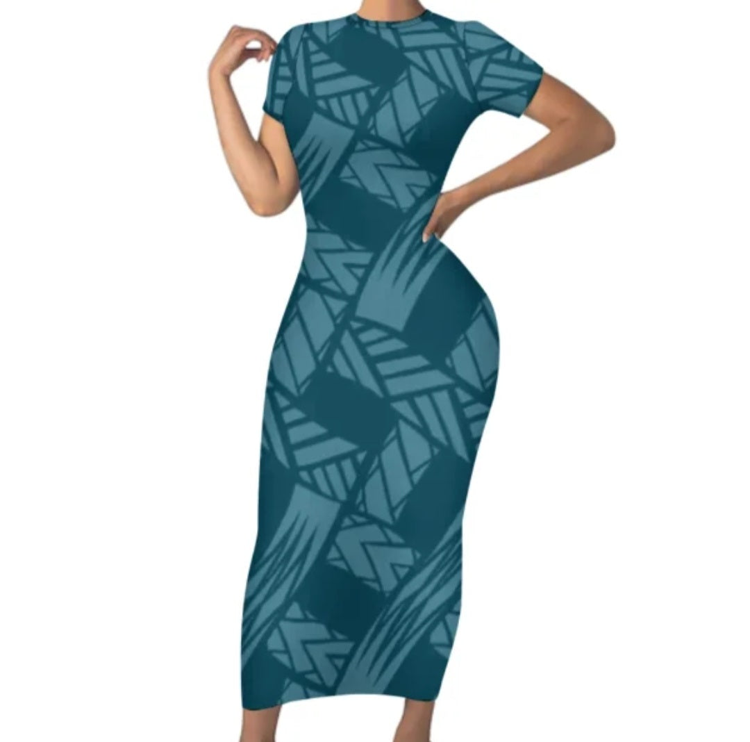 LONG FITTED BODYCON DRESS