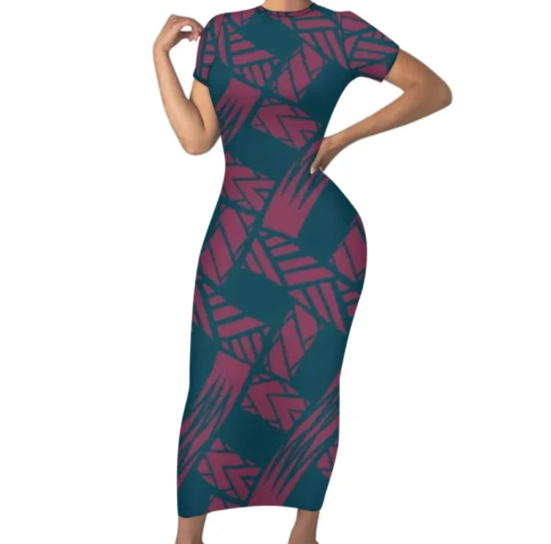 LONG FITTED BODYCON DRESS