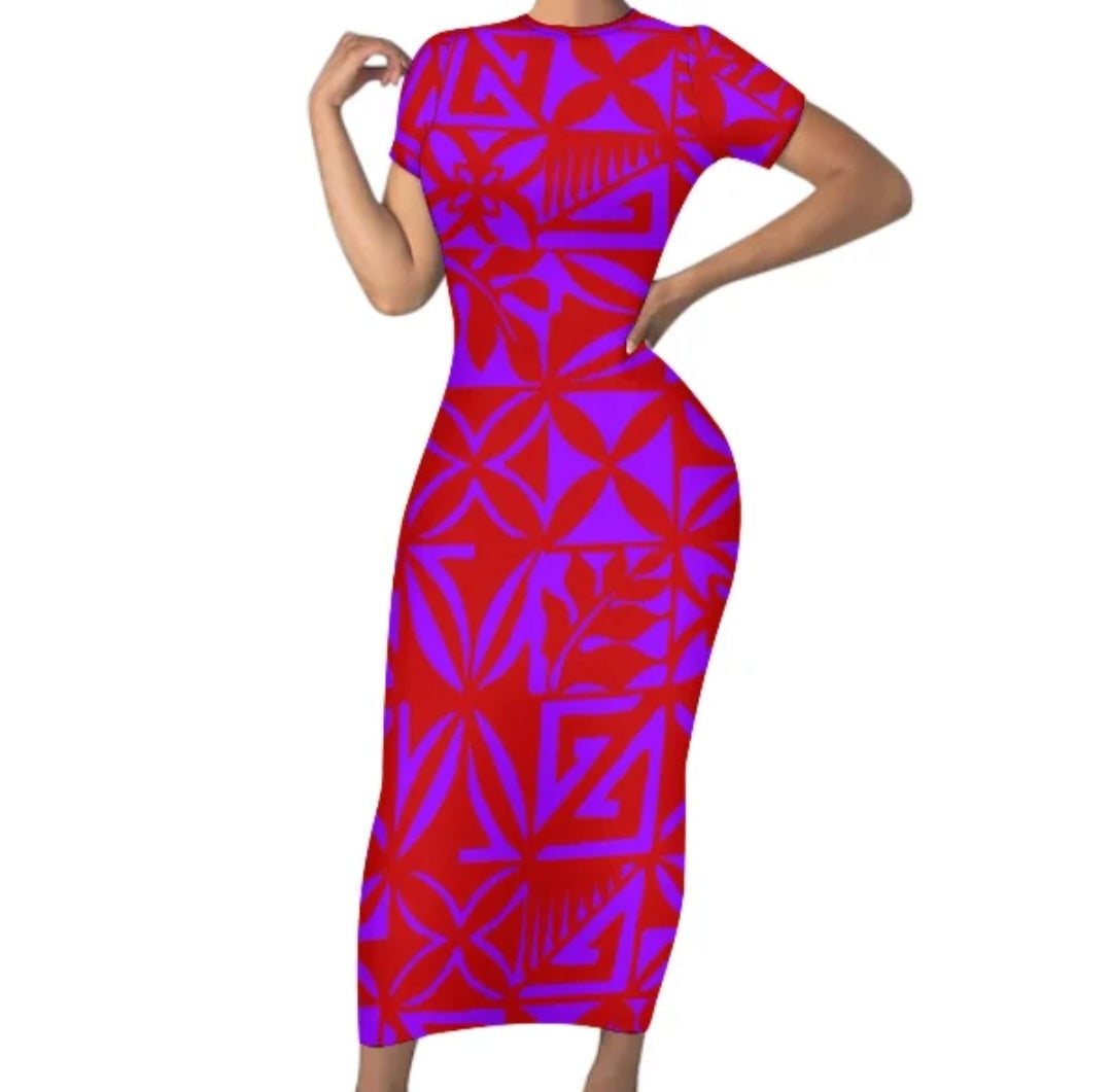 LONG FITTED BODYCON DRESS