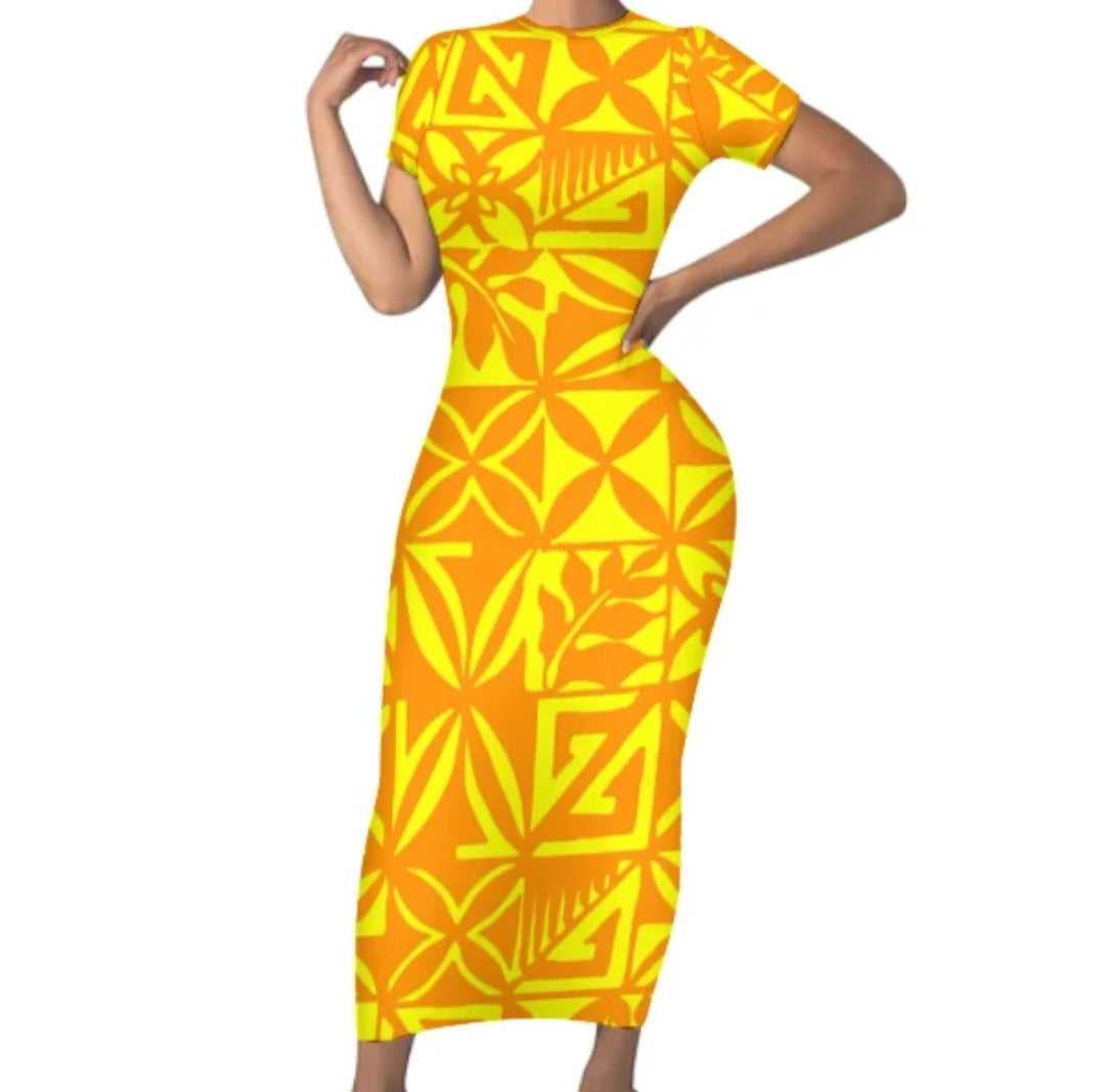LONG FITTED BODYCON DRESS