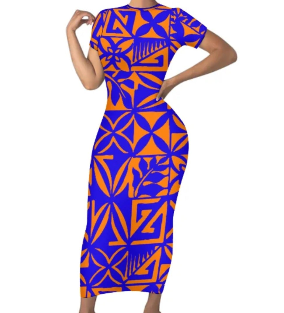 LONG FITTED BODYCON DRESS