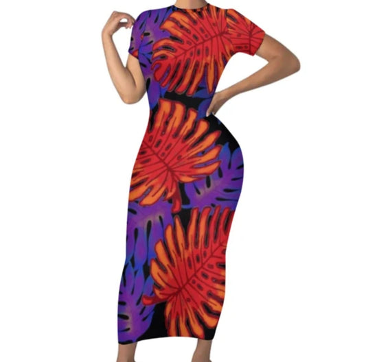 LONG FITTED BODYCON DRESS