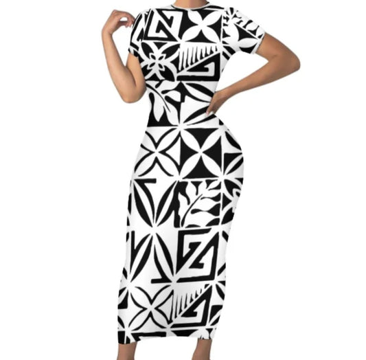 LONG FITTED BODYCON DRESS