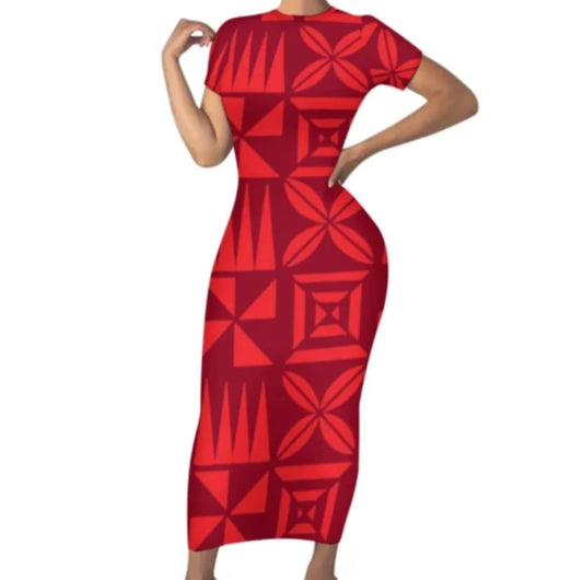 LONG FITTED BODYCON DRESS